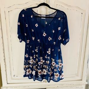 Siren Lily Floral Maternity Top